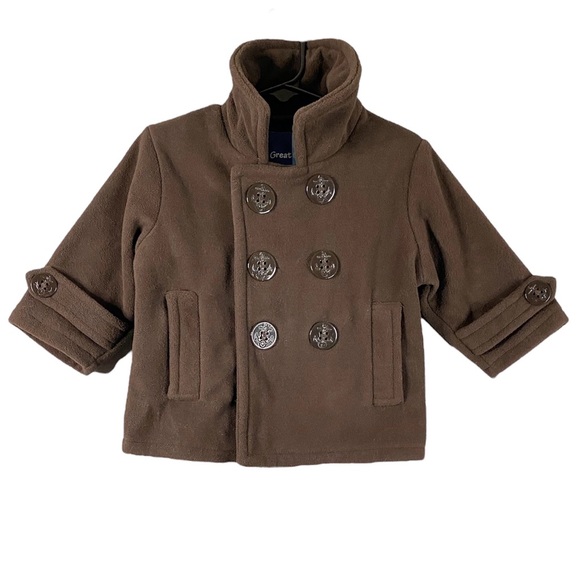 Kohl's Other - NWT Kohl’s Great Guy Brown Toddler Button Up Peacoat Size 18 Months